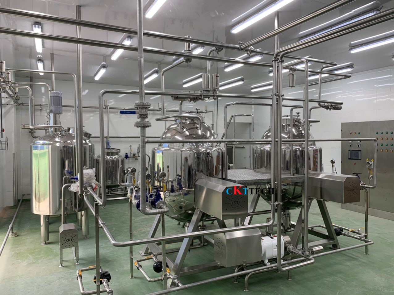 Bồn nấu thực phẩm 3 lớp , áp suất cao, gia nhiệt hơi
