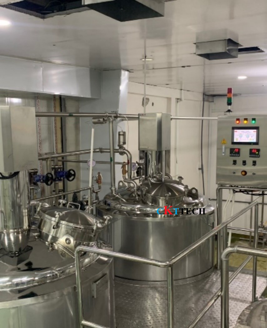 Bồn nấu thực phẩm 3 lớp , áp suất cao, gia nhiệt hơi
